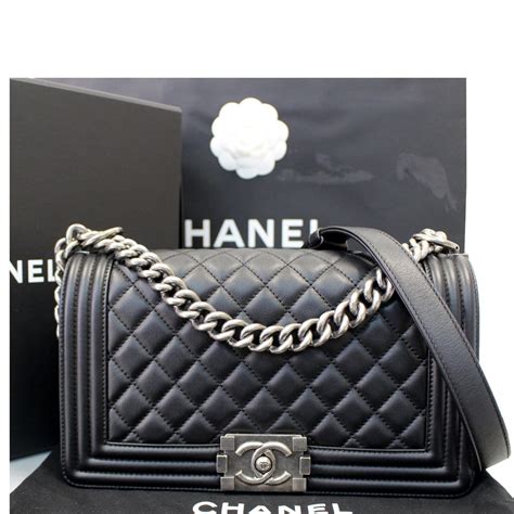 chanel boy bag medium black gold|Chanel boy new medium price.